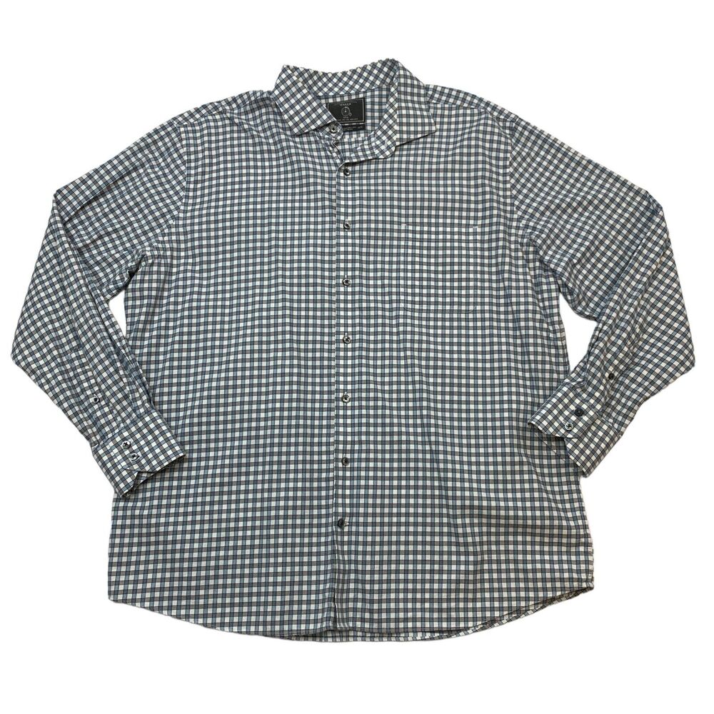 Maker & Company Shirt Mens XXL 2XL Multicolor Check Long Staple Cotton Button Up